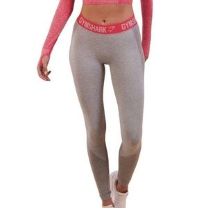 Gymshark Grey Contour Leggings Pink Band Size S